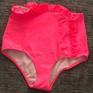 Kortni Jeane Fiery Coral Cascade Bottoms S